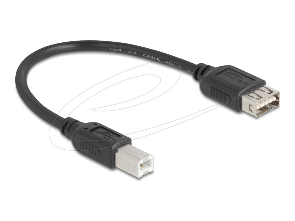Delock Usb 2.0-Kabel Usb Type-B Han Til Easy Usb Type-A Hun 0,2 M