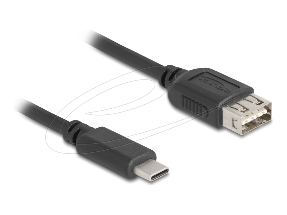 Delock 81538, 3 M, Usb C, Usb A, Usb 2.0, 0,48 Gbit/Sek., Sort