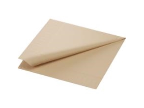 Serviet Duni Natural Brown 40 X 40 Cm 3-Lag 1/8 Fold Brun,5 Pk X 250 Stk/Krt