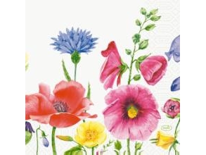 Serviet Duni Flowy Meadow 33 x 33 cm 3-lags Floret,10 pk x 50 stk/krt