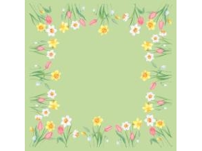 Tischdecke/Einweg-Tischdecke Bio Dunicel Spring Melody 84 X 84 Cm Floret, 5Er Pack X 20 Stk/Krt