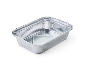 Alubakke Rektangulær 1850Ml L256xb186xh52mm 63My,400 Stk/Krt