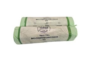 Spandepose 30Liter B500xl600 Mm 15My Pla Komposterbar Standard Grøn,40 Rl X 10 Stk/Krt