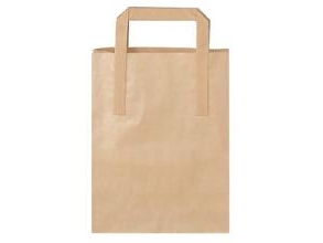 Tragetasche 4.9Ltr L180xb80xh220mm 70G Papier Mit Griff Braun Unpacked 5X50pcs/Karton,5 Pk X 50 Pcs X 1 Pc/Karton