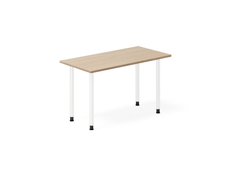 DNA-pöytä, tammi 1200x600mm I-jalat/valkoinen