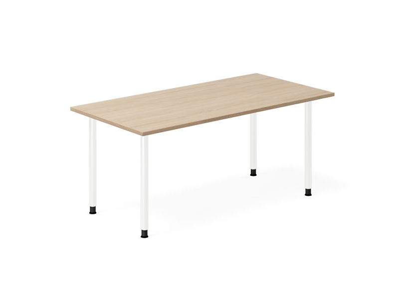 DNA-pöytä, tammi 1600x800mm I-jalat/valkoinen