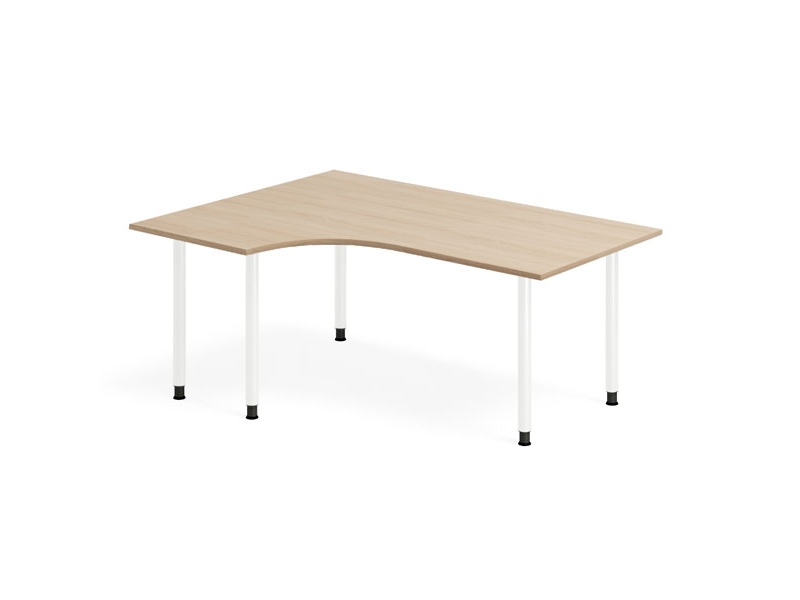 Schreibtisch Dna, Eg 1600X1200 Mm Rechtes I-Bein/Weiß