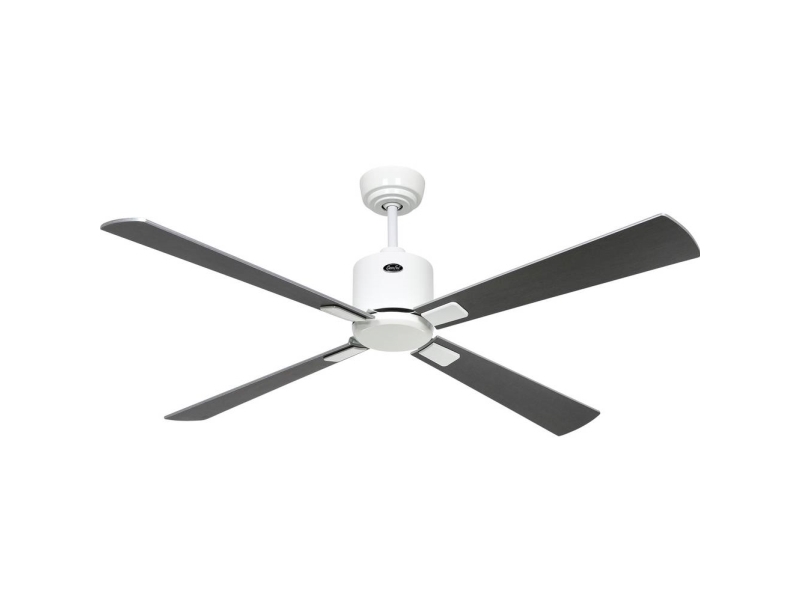 CasaFan ECO NEO III 132 WE-WN/SI WiFi Flügel Wenge/silber Loftsventilator 27 W (Ø x H) 132 cm x 360 mm Hvid med fjernbetjening, Timer, Vinterdrift, A