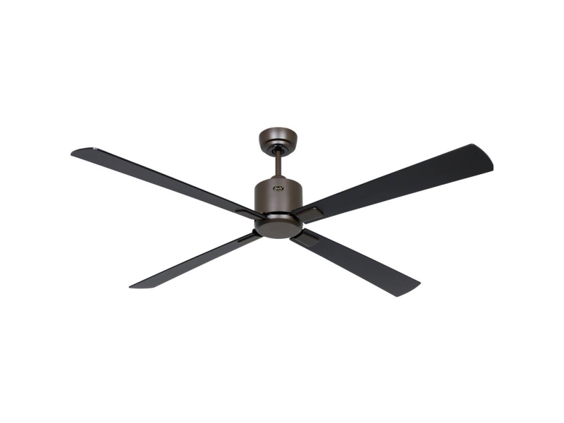 CasaFan ECO NEO III 152 BZ-SW/TK WiFi Flügel Schwarz/Teak Loftsventilator 27 W (Ø x H) 152 cm x 360 mm Bronze med fjernbetjening, Timer, Vinterdrift, App-styret