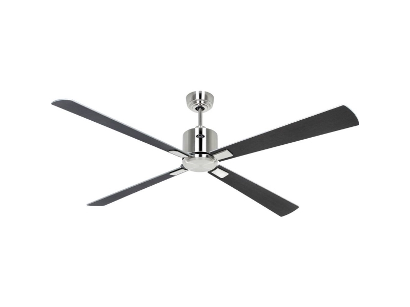 CasaFan ECO NEO III 152 BN-WN/SI WiFi Flügel Wenge/silber Loftsventilator 27 W (Ø x H) 152 cm x 360 mm Krom (børstet) med fjernbetjening, Timer, Vinterdrift,