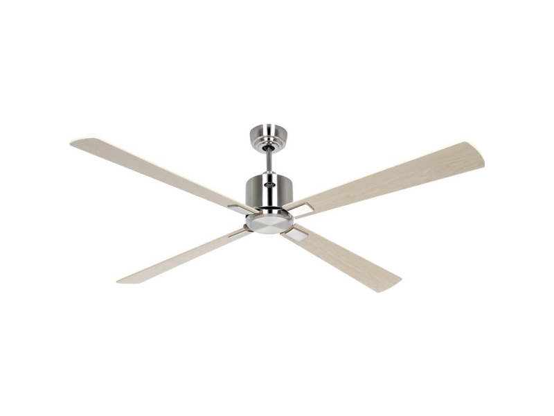 CasaFan ECO NEO III 152 BN-AH/BU WiFi Flügel Ahorn/Buche Loftsventilator 27 W (Ø x H) 152 cm x 360 mm Krom (børstet) med fjernbetjening, Timer, Vinterdrift,