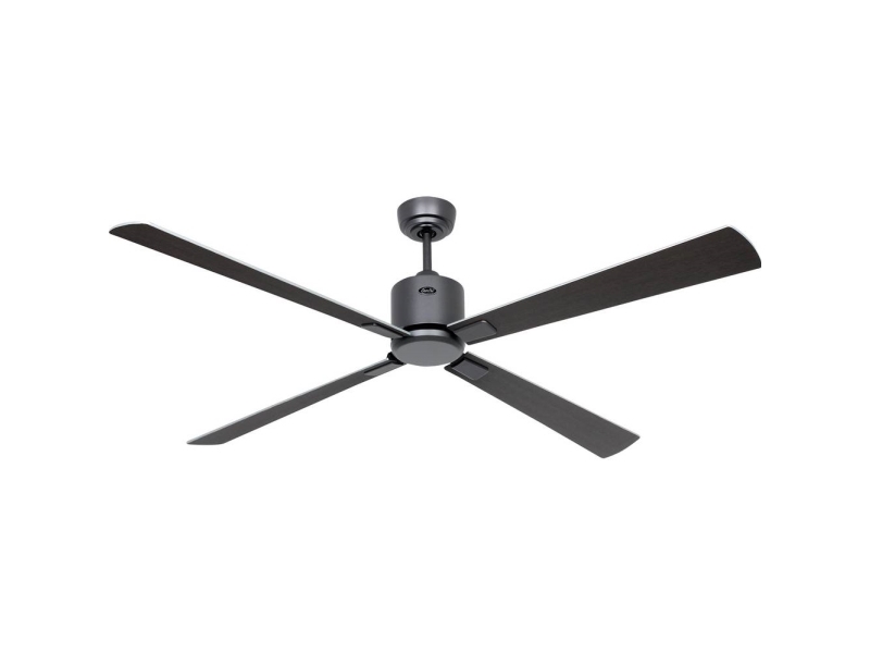 CasaFan ECO NEO III 152 BG-WN/SI WiFi Flügel Wenge/silber Loftsventilator 27 W (Ø x H) 152 cm x 360 mm Basaltgrå med fjernbetjening, Timer, Vinterdrift,