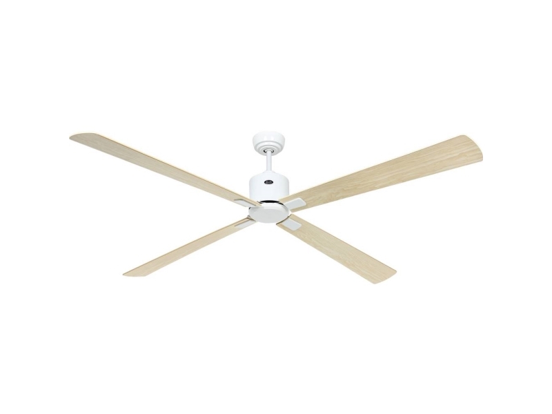 CasaFan ECO NEO III 180-4 WE-AH/BU WiFi Flügel Ahorn/Buche Loftsventilator 28 W (Ø x H) 180 cm x 360 mm Hvid med fjernbetjening, Timer, Vinterdrift, App-styret