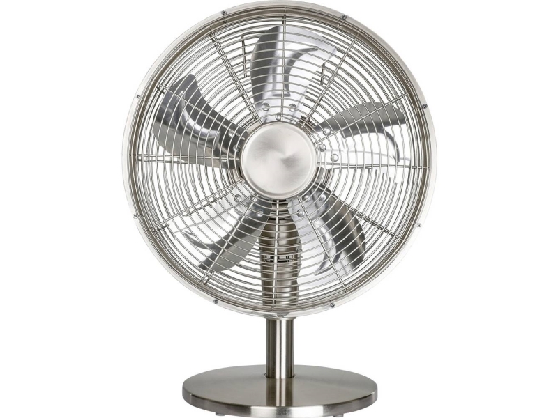 CasaFan Airos Eco Classic TV Bordventilator 18 W (Ø x H) 35 cm x 450 mm Krom (børstet) Timer