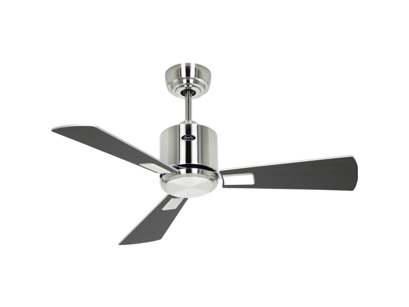 CasaFan ECO NEO III 92 BN-WN/SI WiFi Flügel Wenge/silber Loftsventilator 12 W (Ø x H) 92 cm x 360 mm Krom (børstet) med fjernbetjening, Timer, Vinterdrift,