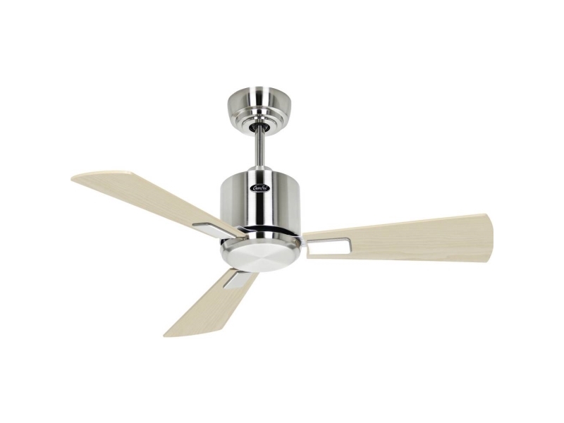 CasaFan ECO NEO III 92 BN-AH/BU WiFi Flügel Ahorn/Buche Loftsventilator 12 W (Ø x H) 92 cm x 360 mm Krom (børstet) med fjernbetjening, Timer, Vinterdrift,