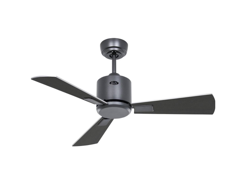 CasaFan ECO NEO III 92 BG-WN/SI WiFi Flügel Wenge/silber Loftsventilator 12 W (Ø x H) 92 cm x 360 mm Basaltgrå med fjernbetjening, Timer, Vinterdrift,