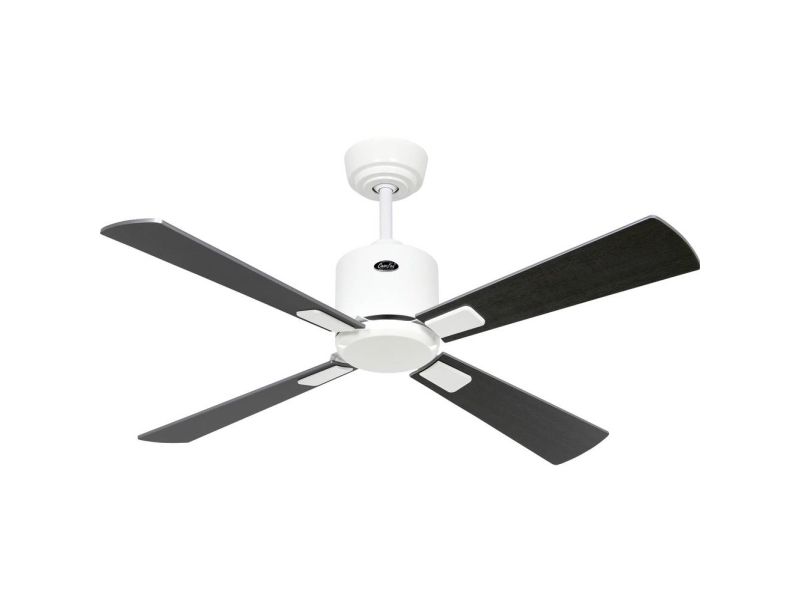CasaFan ECO NEO III 103 WE-WN/SI WiFi Flügel Wenge/silber Loftsventilator 16 W (Ø x H) 103 cm x 360 mm Hvid med fjernbetjening, Timer, Vinterdrift, A