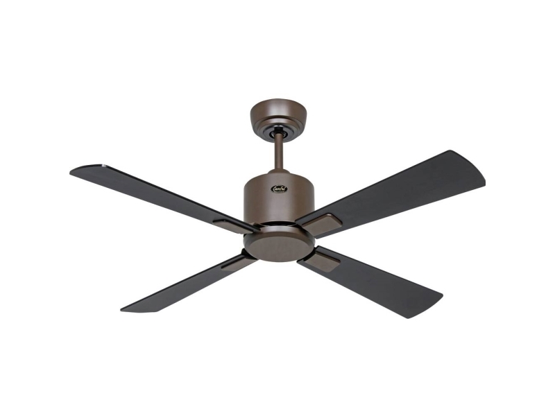 CasaFan ECO NEO III 103 BZ-SW/TK WiFi Flügel Schwarz/Teak Loftsventilator 16 W (Ø x H) 103 cm x 360 mm Bronze med fjernbetjening, Timer, Vinterdrift,
