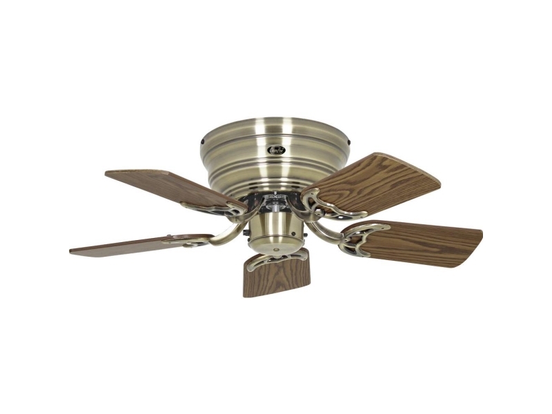 CasaFan CLASSIC FLAT 75-III Kattotuuletin 63 W (Ø x K) 79 cm x 209 mm Antiikkimessinki Käännettävät siivet, talvikäyttöön tarkoitettu