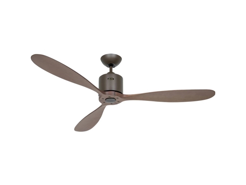 CasaFan AEROPLAN ECO 132 BZ-NB Flügel Massivholz Nussbaum Loftsventilator 27 W (Ø x H) 132 cm x 310 mm Bronze med fjernbetjening, Timer, Vinterdrift