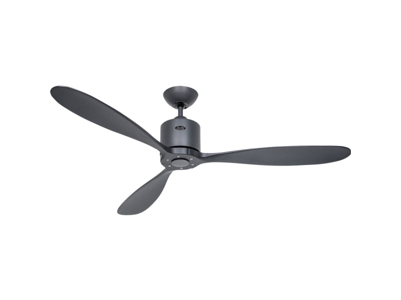 CasaFan AEROPLAN ECO 132 BG-SW Flügel Massivholz Schwarz Loftsventilator 27 W (Ø x H) 132 cm x 310 mm Basaltgrå med fjernbetjening, Timer, Vinterdrift
