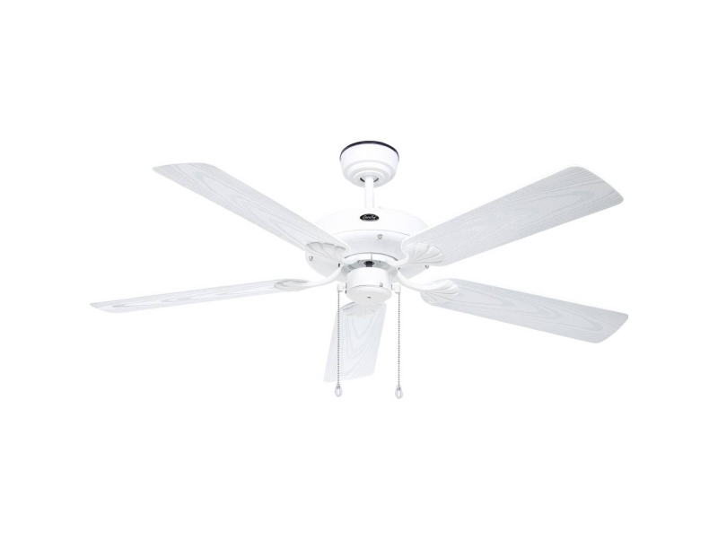 CasaFan CLASSIC OUTDOOR 132 WE-EW Loftventilator med blade af plast i hvid eg 60 W (Ø x H) 132 cm x 345 mm Hvid Vinterdrift