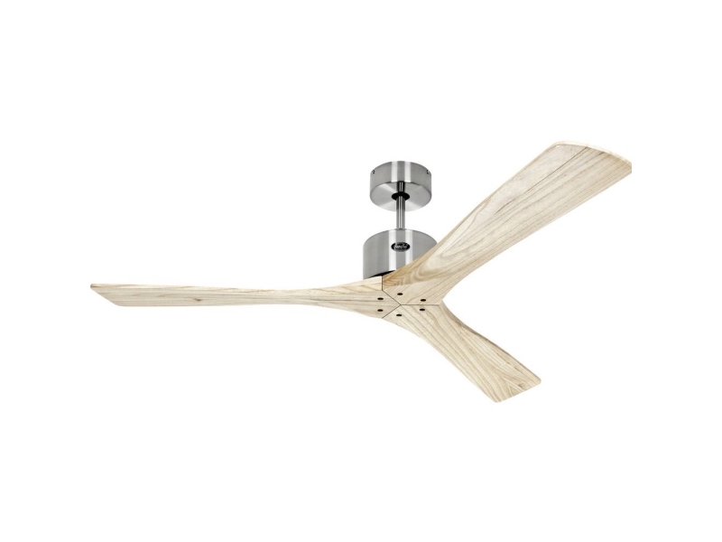 CasaFan MACAU 132 BN-NT loftsfläkt 39 W (Ø x H) 132 cm x 350 mm krom (borstad) med fjärrkontroll, vinterdrift | Ventilation & Klimat - Ventilation - Takfläkt | GameStuff