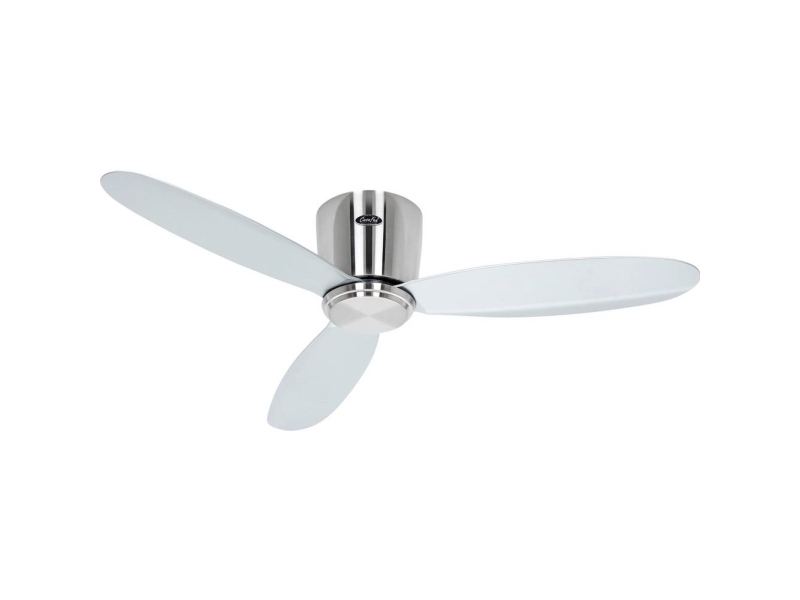 CasaFan ECO PLANO II 112 BN-SI WiFi Flügel silber Loftsventilator 13 W (Ø x H) 112 cm x 160 mm Krom (børstet) med fjernbetjening, Timer, Vinterdrift,