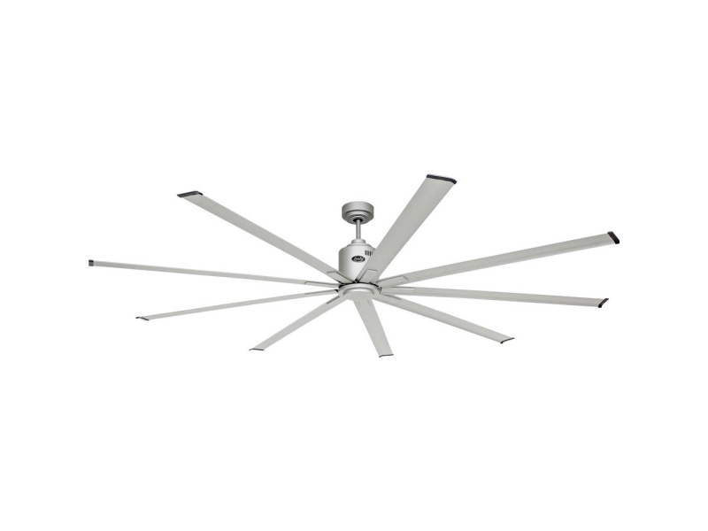 CasaFan BIG SMOOTH ECO 220 TS-TS Flügel Titansilber Loftsventilator 35 W (Ø x H) 224 cm x 460 mm Titansølv med fjernbetjening, Timer, Vinterdrift