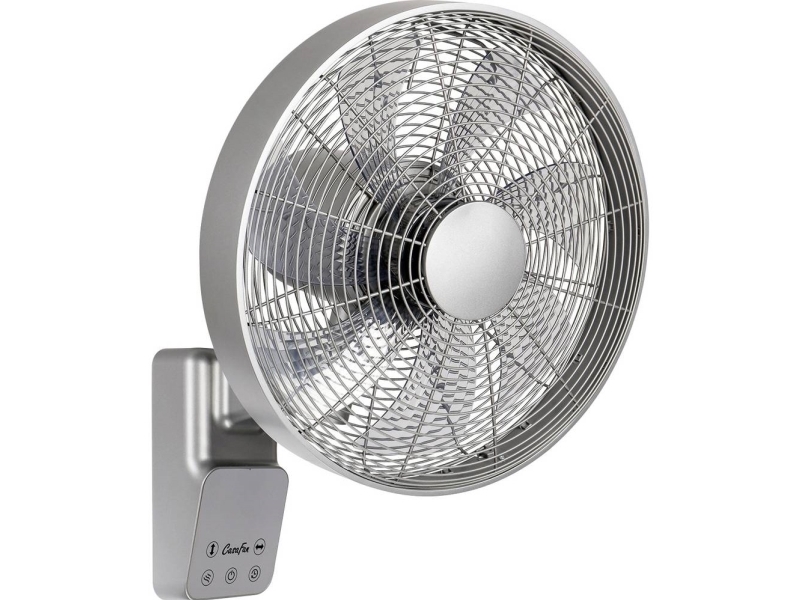 CasaFan AIROS ECO DESIGN WALL TS Vægventilator 45 W (Ø x H) 404 cm x 540 mm Titansølv med fjernbetjening, Timer
