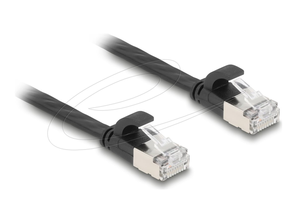 Delock - Patchkabel - Rj-45 (Männlich) Auf Rj-45 (Männlich) - 2 M - U/Ftp - Cat 6A - Stromlos, Flach - Schwarz