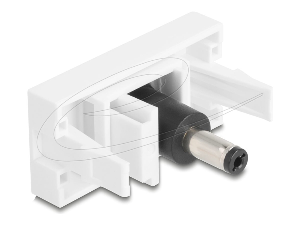 Delock - Strømforsyningsadapter - Dc Jackstik 5,5 X 2,5 Mm (Hun) Til Dc Jackstik 5,5 X 2,1 Mm (Han) - Hvid
