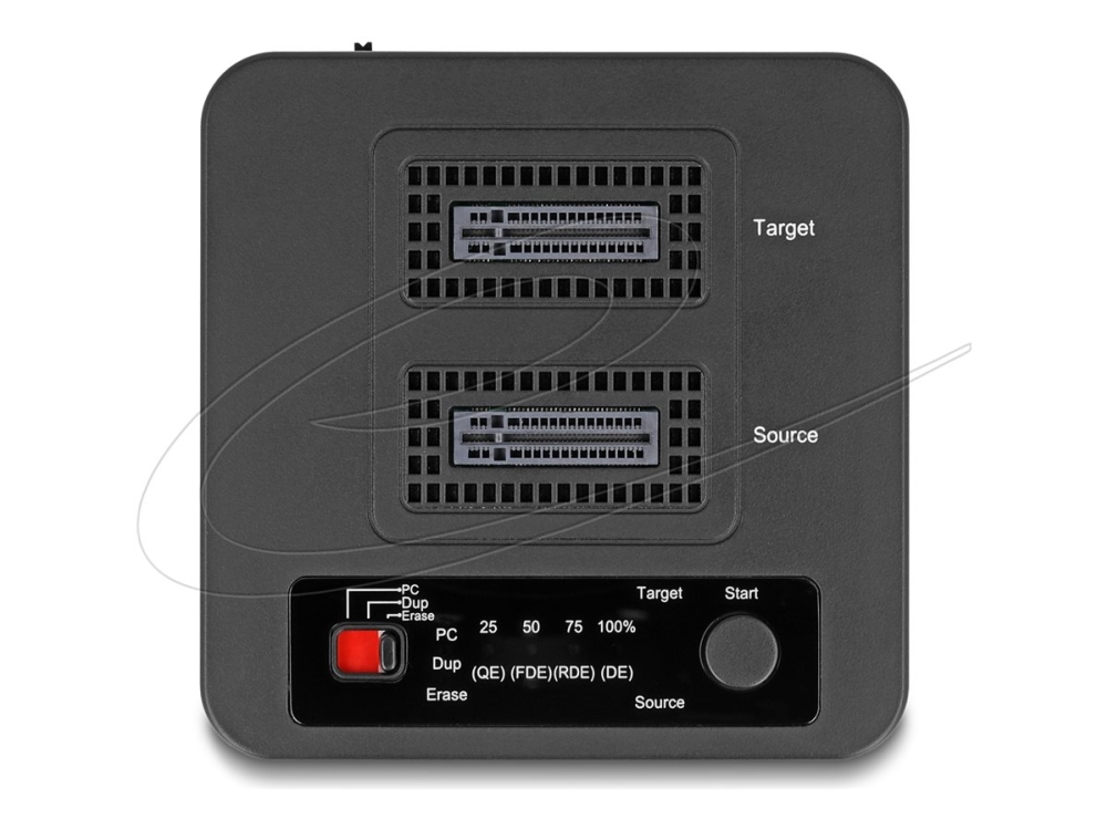 Delock - Ssd-Dockingstation - Klon Og Slet Funktion - Båse: 2 - M.2 - M.2 Nvme Karte / Pcie (Nvme) - Usb-C 3.2 (Gen 2) - Sort