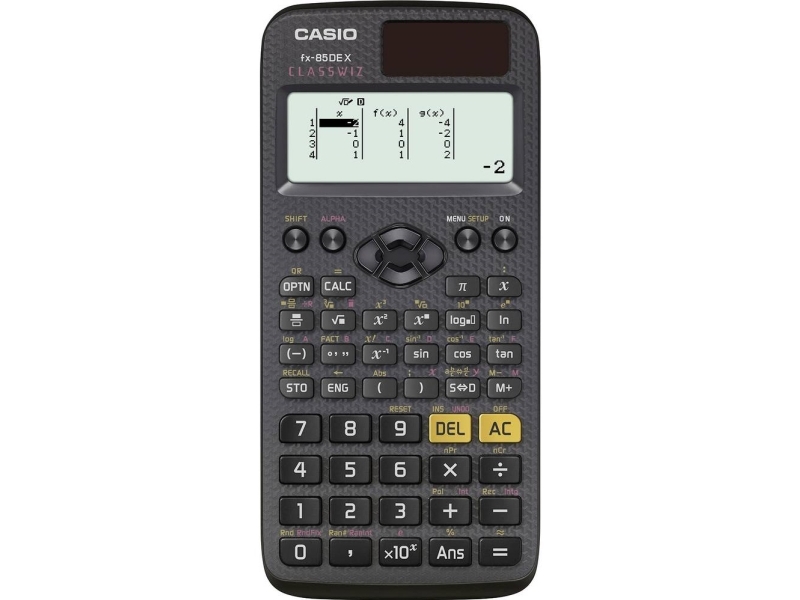 Casio Fx-85Dex Skolelommeregner Sort Display (Indstil): 12 Solcelle-Drift, Batteridrevet (B X H X T) 77 X 11 X 166 Mm