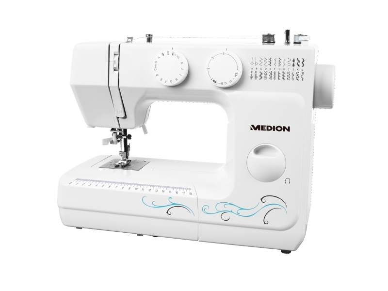 Medion Md 18205, Weiß, Overlock, Sägen, Drehregler, Elektro, 62 W, 390 Mm