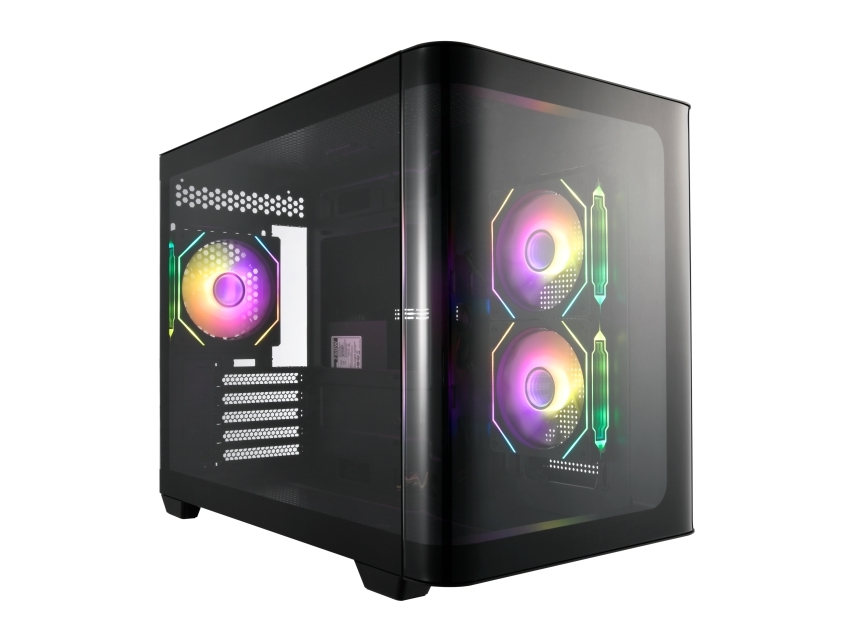 Fsp S380-Ba, Micro Tower, Pc, Schwarz, Micro Atx, Mini-Itx, Spcc, Gehärtetes Glas, Gaming