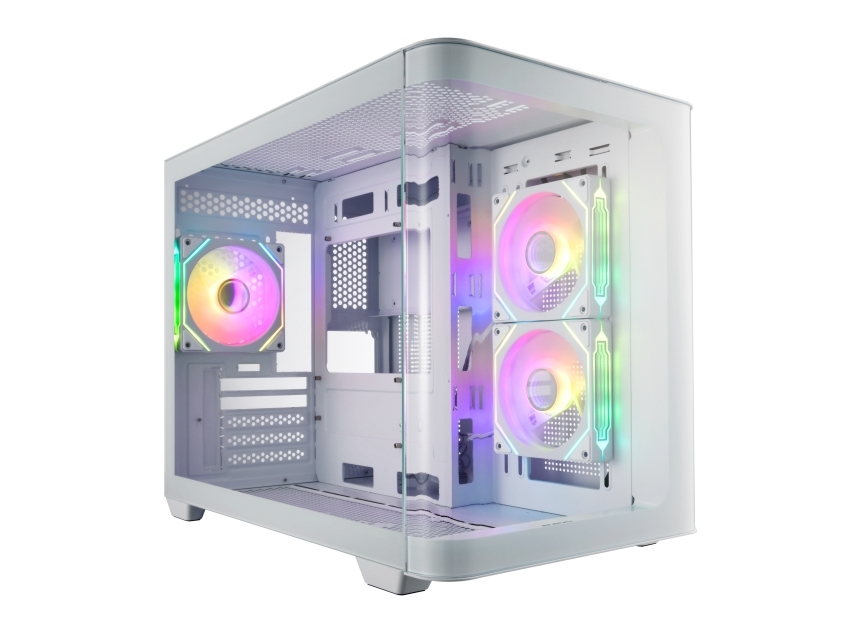 Fsp S380-Wa, Micro Tower, Pc, Weiß, Micro Atx, Mini-Itx, Spcc, Gehärtetes Glas, Gaming