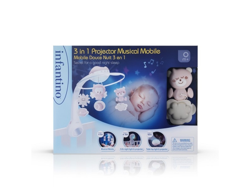 Infantino Musikalisches Karussell 3In1 Puderrosa B-Kids