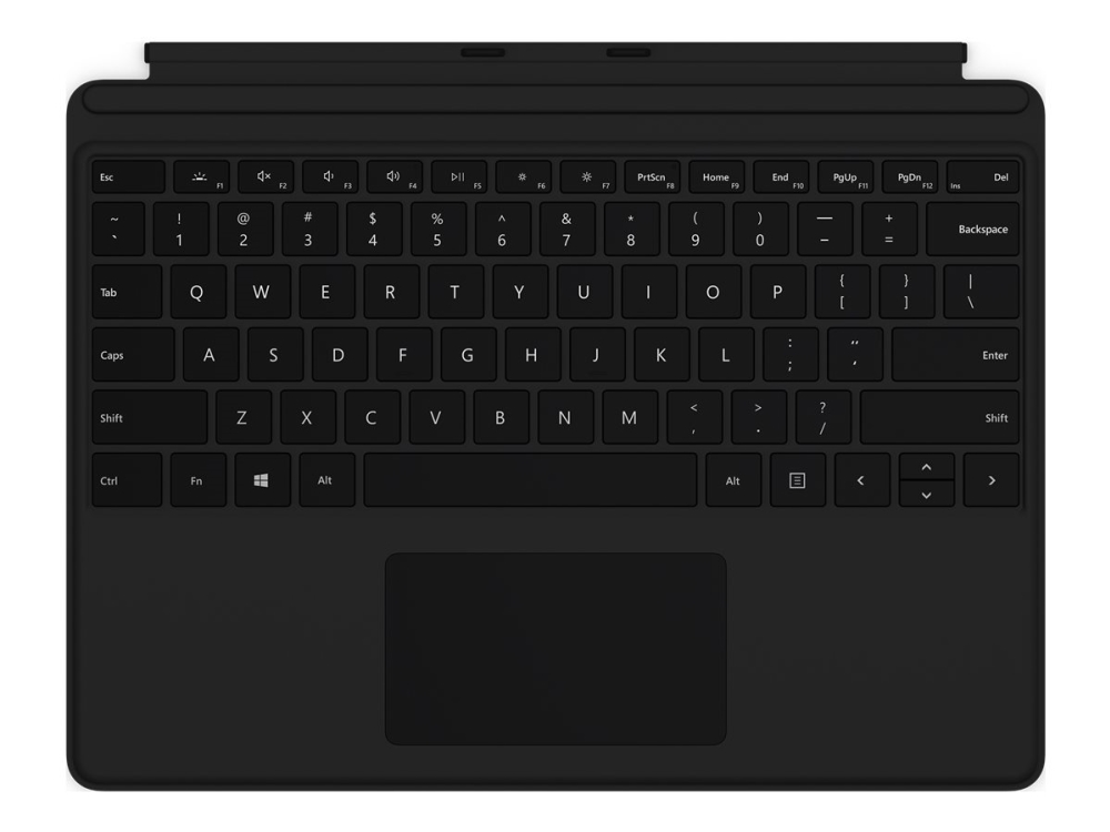 Microsoft Surface Pro Keyboard - Tastatur - med trackpad - bagbelyst - tysk - sort - for Surface Pro X