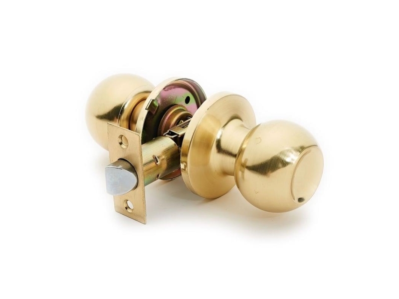 Okko Door Knob Lock 607 Sb Mat Brass