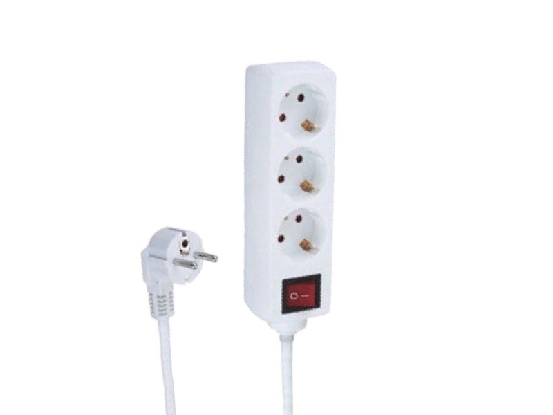 Okko Power Strip 3-Outlet 250V 16A 3M White