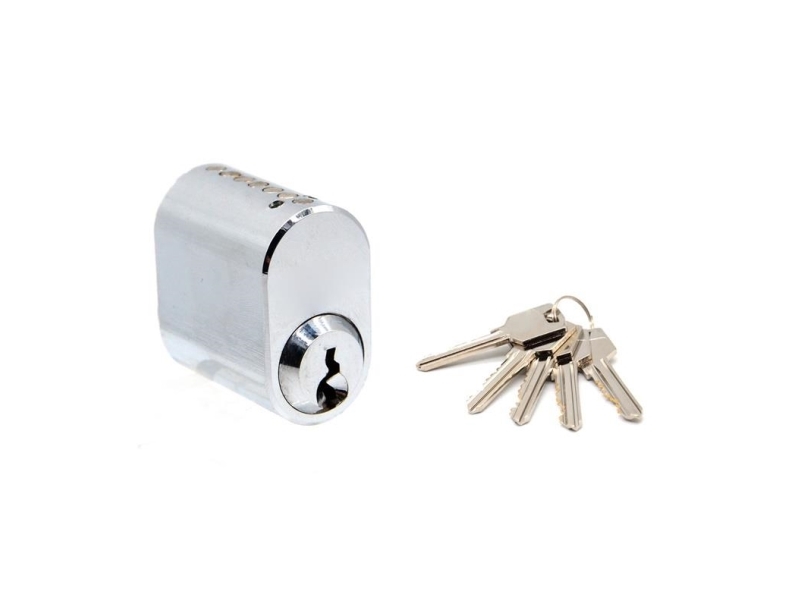 SCAND Type oval cylinder 32 mm nickel, 5K | Huset - Säkerhet & Larm - Lås | GameStuff