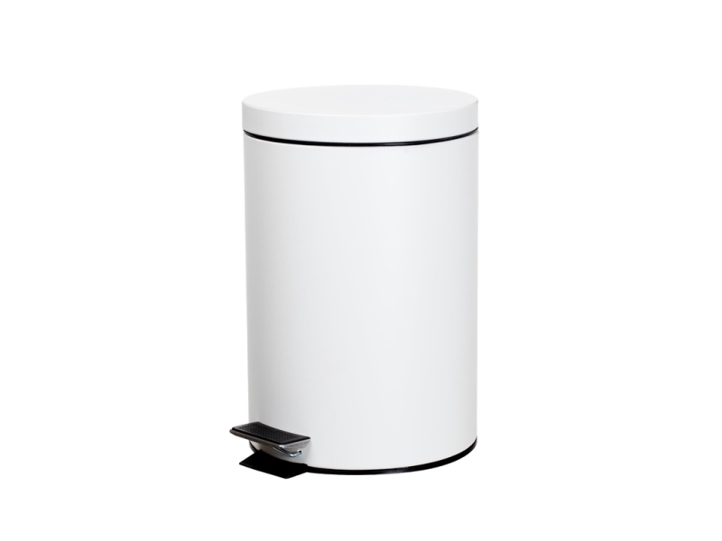 Trash Bin With Pedal T-Y0112 M, 12 L, White, Okko
