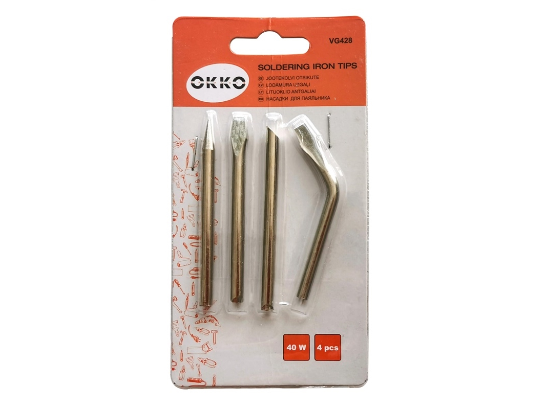 Soldering Iron Tips Okko, 4Pcs Set, 40 W