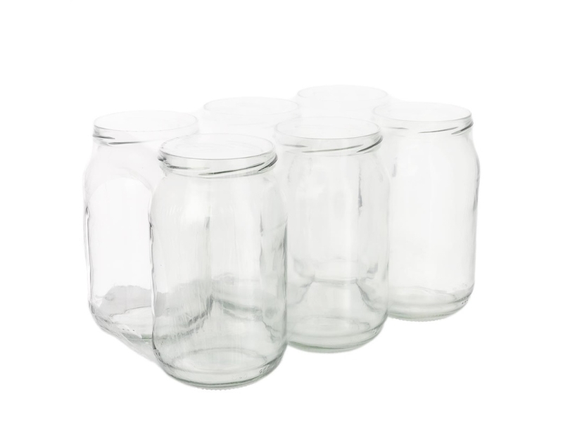 JAR 900 ml 6 stk uden låg 82 mm