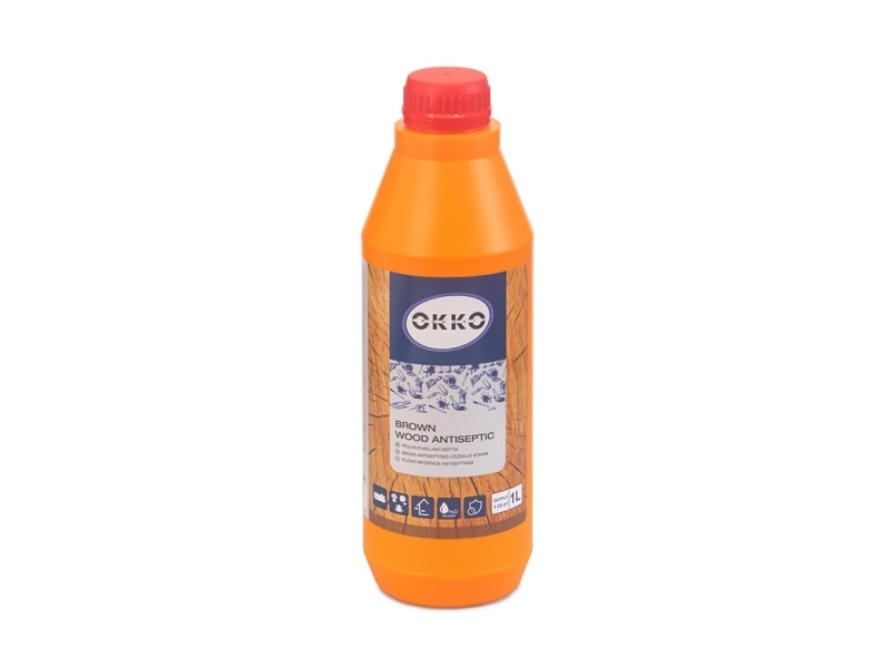 Träskydd WOOD ANTISEPTIC OKKO T BROWN 1 L | Färg & Tillbehör - Färg utomhus - Träskydd | GameStuff