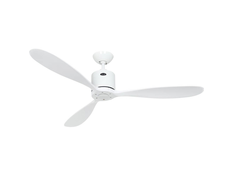 CasaFan AEROPLAN ECO 132 WE-WE Flügel Massivholz Weiß Loftsventilator 27 W (Ø x H) 132 cm x 310 mm Hvid med fjernbetjening, Timer, Vinterdrift