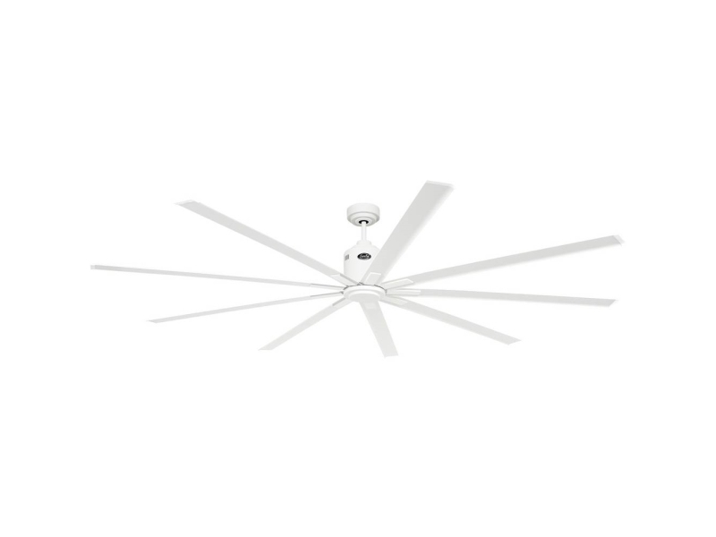 CasaFan BIG SMOOTH ECO 220 WE-WE Flügel Weiß Loftsventilator 35 W (Ø x H) 224 cm x 460 mm Hvid med fjernbetjening, Timer, Vinterdrift