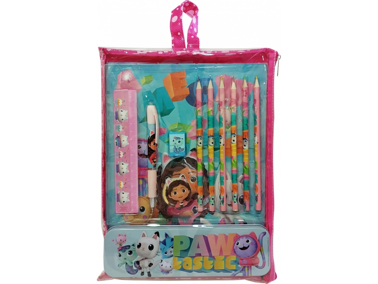 Gabbys Dollhouse 12-piece cat stationery set Gabbys Dollhouse GD00062 Kids Euroswan | Skola & Hobby - Till skolväskan - Pennfodral | GameStuff